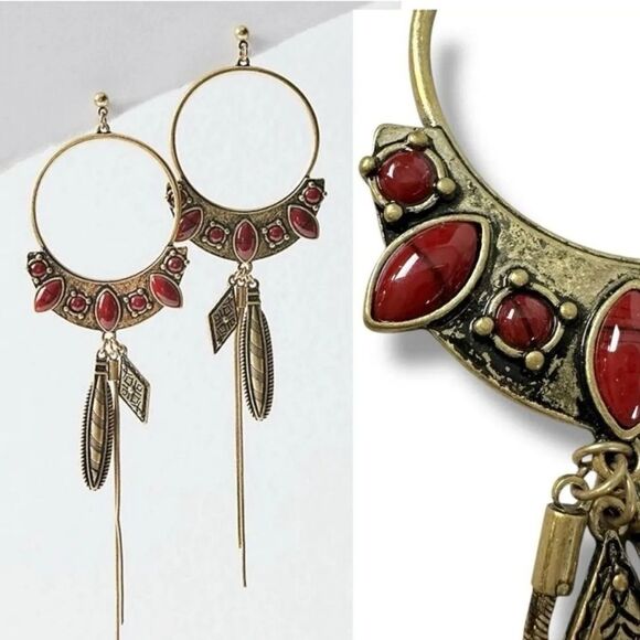 Free People Winona Hoops By - Pierre De Lune Dorée - Picture 1 of 5